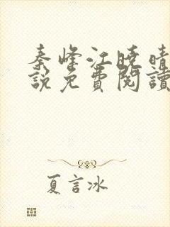 秦峰江晓晴的小说免费阅读