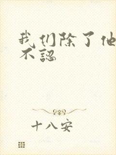 我们除了他谁都不认