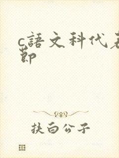 c语文科代表一节