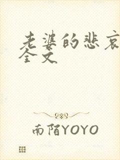 老婆的悲哀小说全文