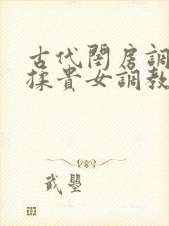 古代闺房调教h揉贵女调教记