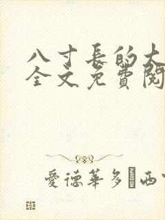 八寸长的大宝贝全文免费阅读