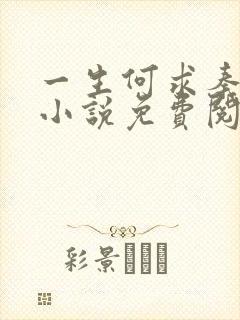 一生何求秦菲雪小说免费阅读