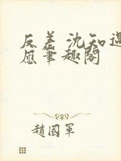 反差 沈知遇晏应笔趣阁