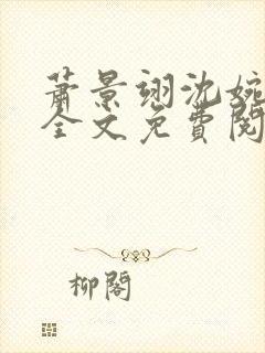 萧景翊沈婉小说全文免费阅读