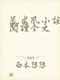 凤求凰小说免费阅读全文