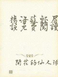 杨洛苏轻眉笔小说免费阅读