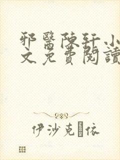 邪医陈轩小说全文免费阅读