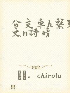 公交车h系列辣文n诗晴