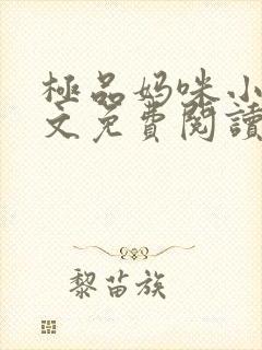 极品妈咪小说全文免费阅读