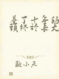 养了十年的小丫头终于长大了