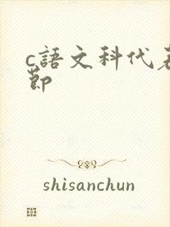 c语文科代表一节
