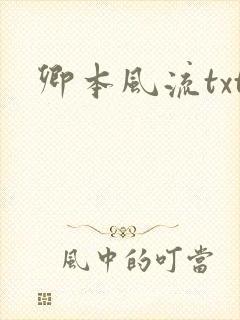卿本风流txt