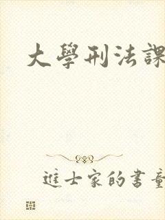 大学刑法课