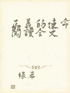 正义的使命免费阅读全文