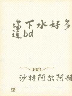 你下水好多下水道bd