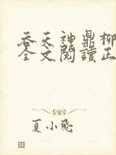 吞天神鼎柳无邪全文阅读正版