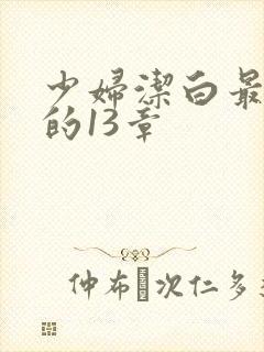 少妇洁白最刺激的13章