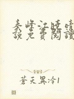 秦峰江晓晴的小说免费阅读