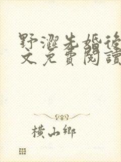 野涩先婚后爱全文免费阅读笔趣阁