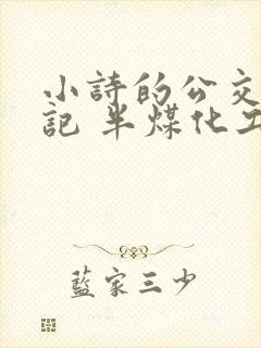 小诗的公交车日记 半煤化工