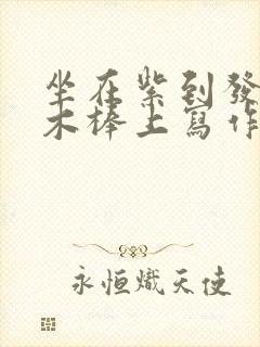 坐在紫到发黑的木棒上写作业