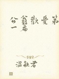 公翁欢爱第三十一篇