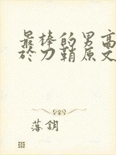 最棒的男高中生于刀鞘原文阅读