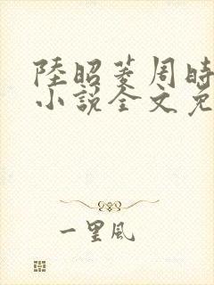 陆昭菱周时阅的小说全文免费阅读