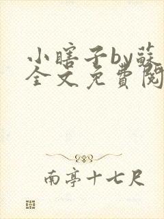 小瞎子by苏软全文免费阅读