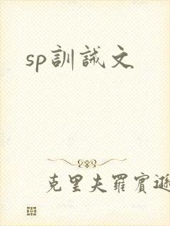 sp训诫文