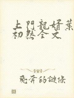 上门龙婿叶辰萧初然全文
