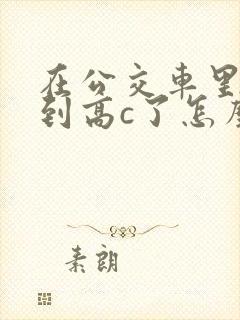 在公交车里c弄到高c了怎么办