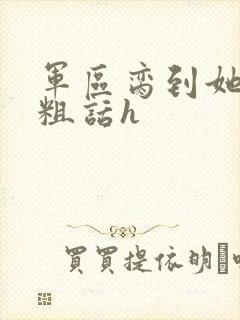 军区脔到她哭h粗话h