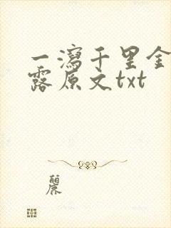 一泻千里金银花露原文txt