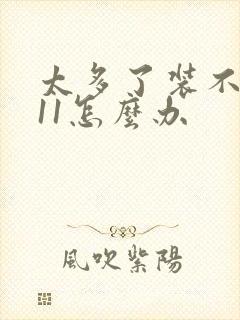 太多了装不下h11怎么办