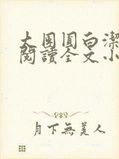 大团圆白洁免费阅读全文小说