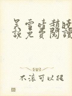 吴雪晴赵晓东小说免费阅读