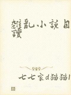 杂乱小说目录阅读