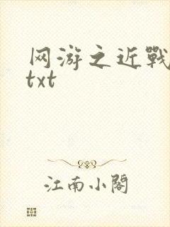 网游之近战法师txt