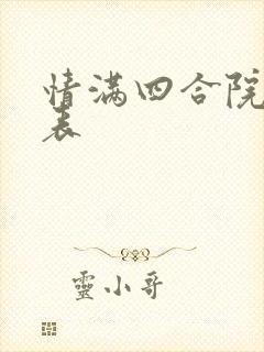 情满四合院演员表