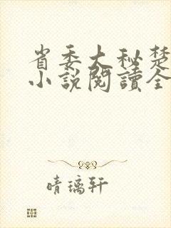 省委大秘楚东恒小说阅读全文