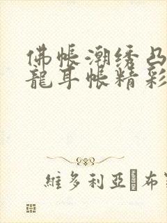 佛帐潮绣凸浮双龙耳帐精彩片段