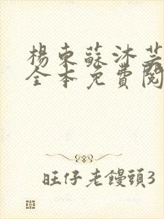 杨东苏沐芸小说全本免费阅读下载