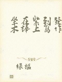 坐在紫到发黑的木棒上写作业阅读