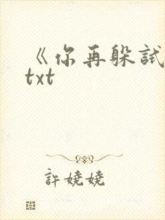《你再躲试试》txt