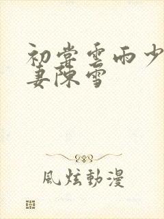 初尝云雨少妇人妻陈雪