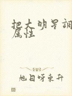 把大明星调成专属性