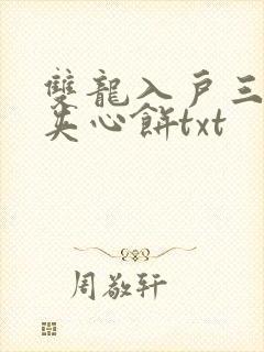 双龙入户三人行夹心饼txt