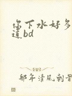 你下水好多下水道bd